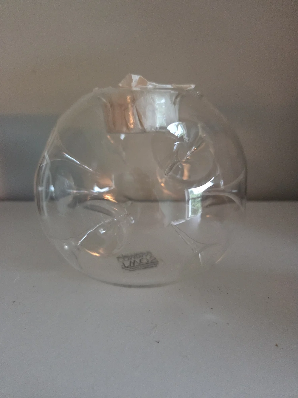 Hand-Blown Glass Candle Holder - Blue